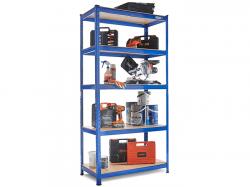 Warehouse light duty storage angle steel shelving with 5 layers